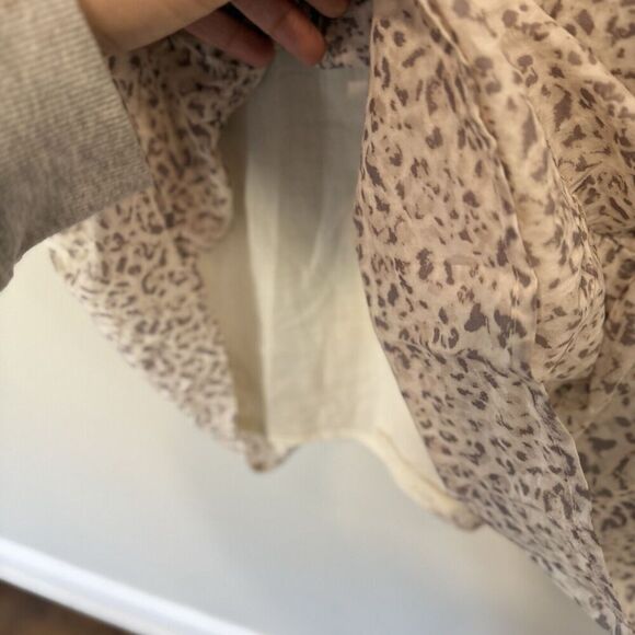 Rails Womens Clarissa Beige animal print Tiered Babydoll Sundress Small 1670 - Picture 8 of 13